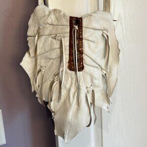 Rare! Vintage Erda of Maine Deerskin, Leather and Snakeskin Bag